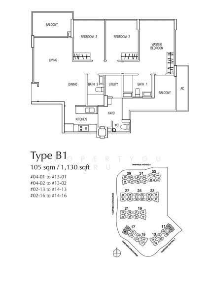 The Tampines Trilliant, 15 Tampines Central 7, Pasir Ris / Tampines, 3 Bedrooms, 1,130 sqft, Executive Condominium For Sale, by Geri Pang 冯惠贤, 60180089 - 2D - PropertyGuru.com.sg