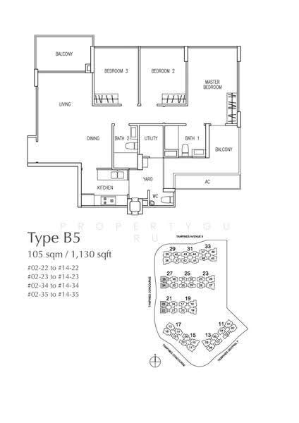 The Tampines Trilliant, 21 Tampines Central 7, Pasir Ris / Tampines, 4 Bedrooms, 1,302 sqft, Condominium For Sale, by Elson Lee, 500235674 - 2D - PropertyGuru.com.sg