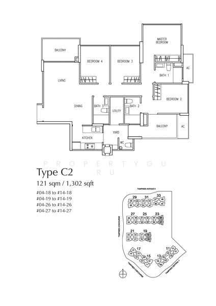 The Tampines Trilliant, 19 Tampines Central 7, Pasir Ris / Tampines, 4 Bedrooms, 1,302 sqft, Condominium For Sale, by Jeremy Chia, 500276367 - 2D - PropertyGuru.com.sg