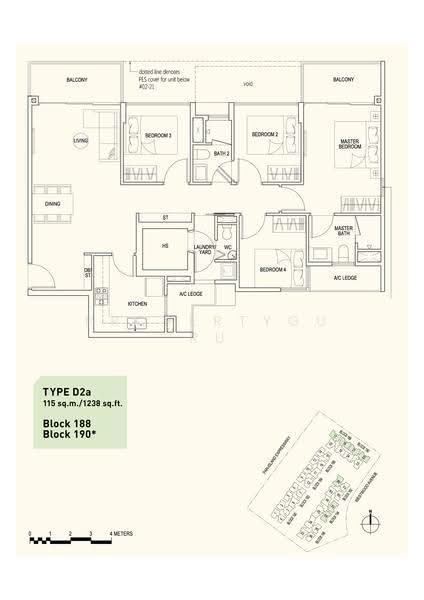 Westwood Residences EC, 190 Westwood Avenue, Boon Lay / Jurong / Tuas, 4 Bedrooms, 1,238 sqft, Condominium For Sale, by Linda Lin, 500250435 - 2D - PropertyGuru.com.sg