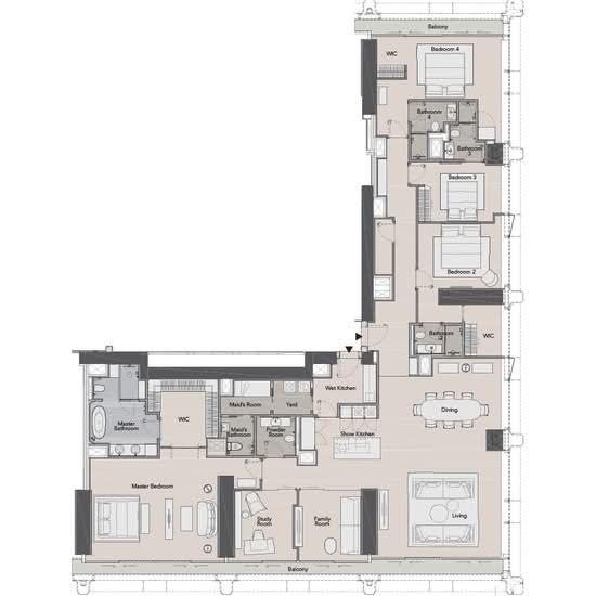 Nimit Langsuan : นิมิตร หลังสวน - Floor Plan