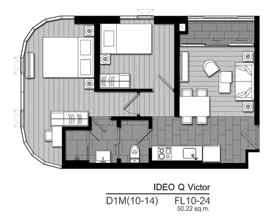 IDEO Q Victory : ไอดีโอ คิว วิคตอรี่ - Floor Plan