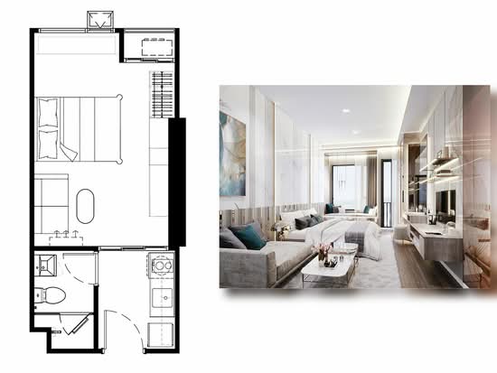 Knightsbridge Collage Sukhumvit 107 : ไนท์บริดจ์ คอลลาจ สุขุมวิท 107 - Floor Plan