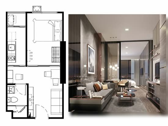 Knightsbridge Collage Sukhumvit 107 : ไนท์บริดจ์ คอลลาจ สุขุมวิท 107 - Floor Plan