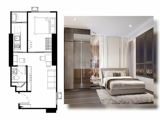 Knightsbridge Collage Sukhumvit 107 : ไนท์บริดจ์ คอลลาจ สุขุมวิท 107 - Floor Plan