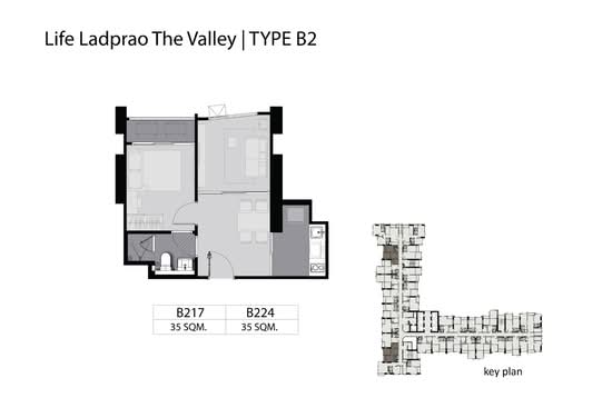 Life Ladprao Valley : ไลฟ์ ลาดพร้าว แวลลีย์ - Floor Plan