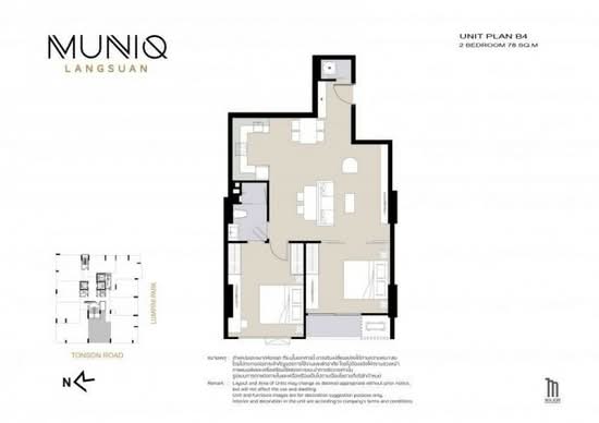 Muniq Langsuan : มิวนีค หลังสวน - Floor Plan