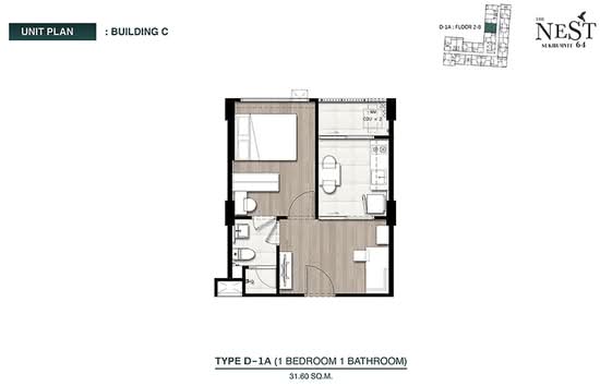 The Nest Sukhumvit 64 - Floor Plan
