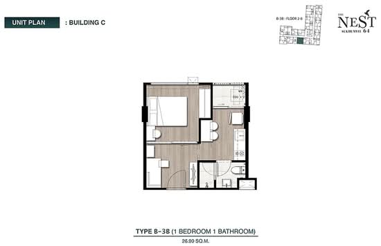 The Nest Sukhumvit 64 - Floor Plan