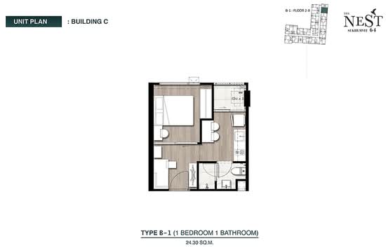 The Nest Sukhumvit 64 - Floor Plan