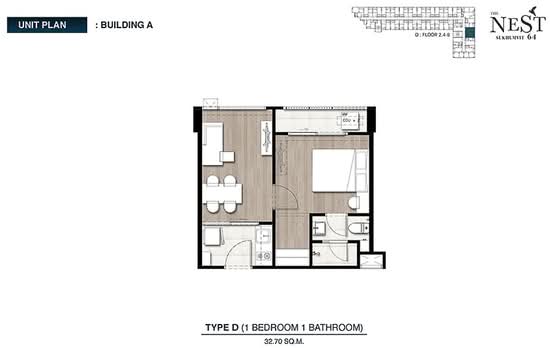 The Nest Sukhumvit 64 - Floor Plan