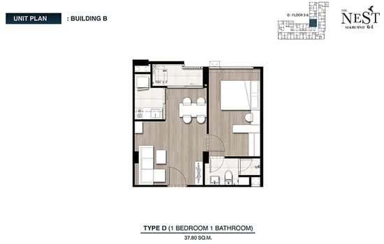 The Nest Sukhumvit 64 - Floor Plan