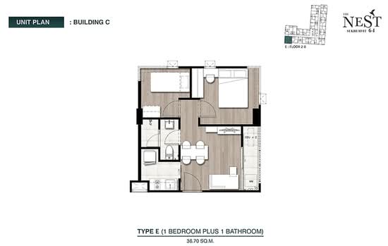 The Nest Sukhumvit 64 - Floor Plan