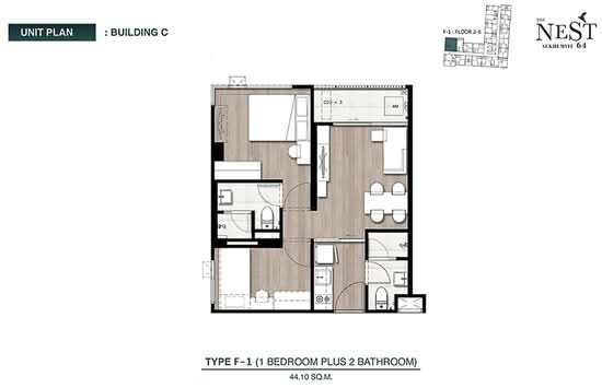 The Nest Sukhumvit 64 - Floor Plan