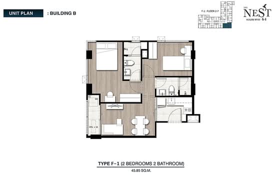 The Nest Sukhumvit 64 - Floor Plan