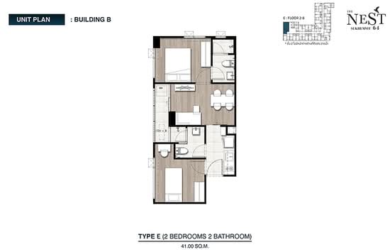 The Nest Sukhumvit 64 - Floor Plan