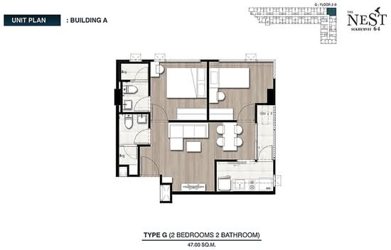 The Nest Sukhumvit 64 - Floor Plan