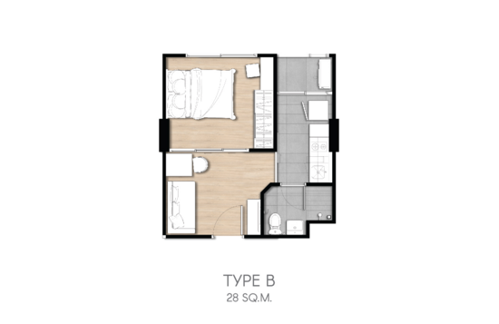 The Excel Hideaway Ratchada-Huai Khwang - Floor Plan
