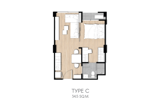 The Excel Hideaway Ratchada-Huai Khwang - Floor Plan