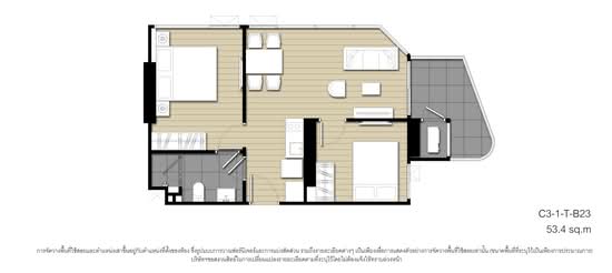 IDEO Mobi Sukhumvit Eastpoint - Floor Plan