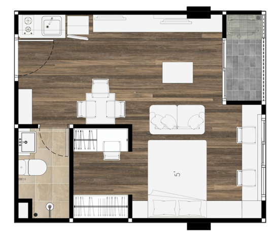 SUN CITY MRT Yaek Fai Chai : ซัน ซิตี้ แยกไฟฉาย - Floor Plan