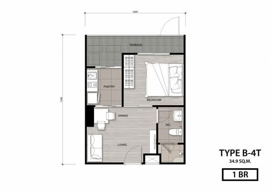 Niche Mono Charoen Nakorn : นิช โมโน เจริญนคร - Floor Plan