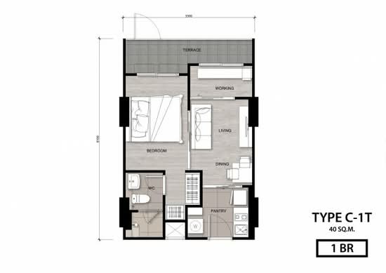 Niche Mono Charoen Nakorn : นิช โมโน เจริญนคร - Floor Plan