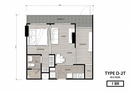 Niche Mono Charoen Nakorn : นิช โมโน เจริญนคร - Floor Plan
