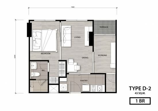 Niche Mono Charoen Nakorn : นิช โมโน เจริญนคร - Floor Plan