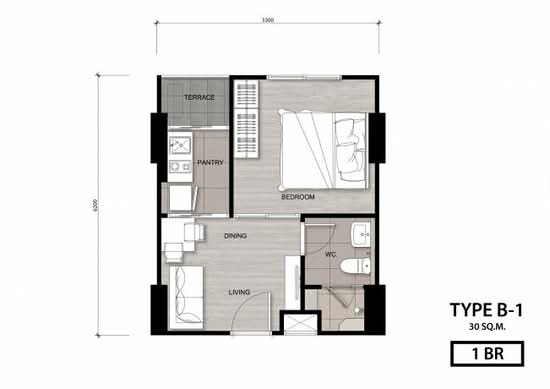 Niche Mono Charoen Nakorn : นิช โมโน เจริญนคร - Floor Plan