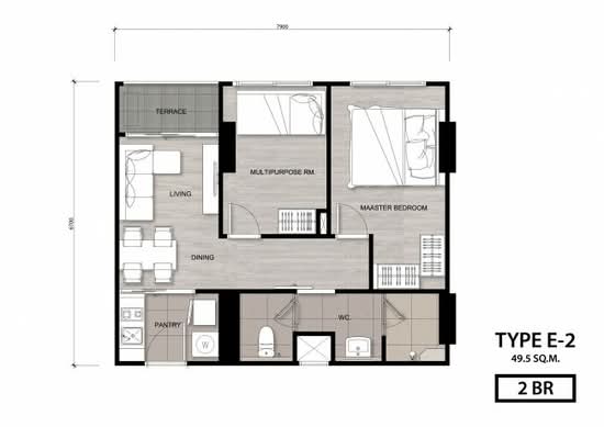 Niche Mono Charoen Nakorn : นิช โมโน เจริญนคร - Floor Plan