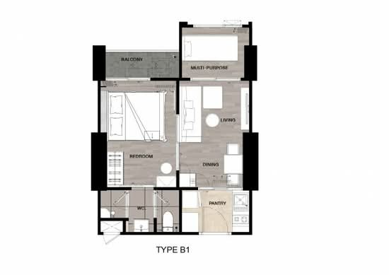 Niche Mono Mega Space Bangna : นิช โมโน เมกะ สเปซ บางนา - Floor Plan