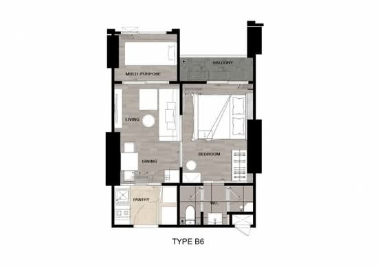 Niche Mono Mega Space Bangna : นิช โมโน เมกะ สเปซ บางนา - Floor Plan