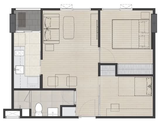 Chambers Cher Ratchada–Ramintra : แชมเบอร์ส เฌอ รัชดา-รามอินทรา - Floor Plan