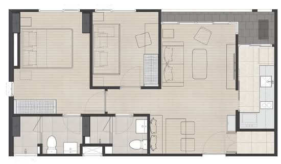 Chambers Cher Ratchada–Ramintra : แชมเบอร์ส เฌอ รัชดา-รามอินทรา - Floor Plan
