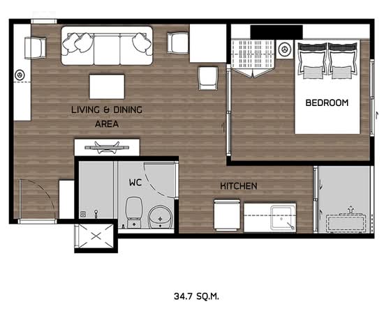 HI Sukhumvit 93 : ไฮ สุขุมวิท 93 - Floor Plan