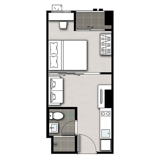Notting Hill Hyde Park-Sapanmai : น็อตติ้ง ฮิลล์ ไฮด์ พาร์ค-สะพานใหม่ - Floor Plan