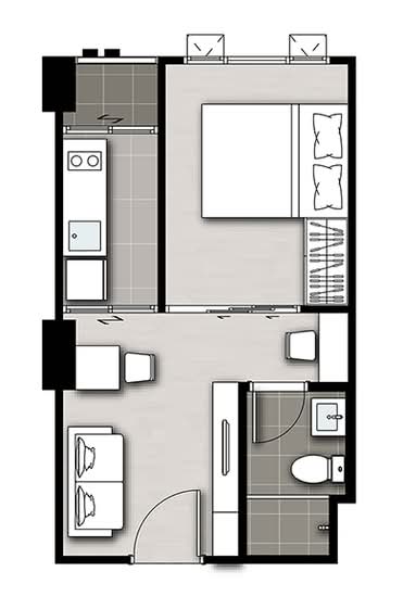 Notting Hill Hyde Park-Sapanmai : น็อตติ้ง ฮิลล์ ไฮด์ พาร์ค-สะพานใหม่ - Floor Plan
