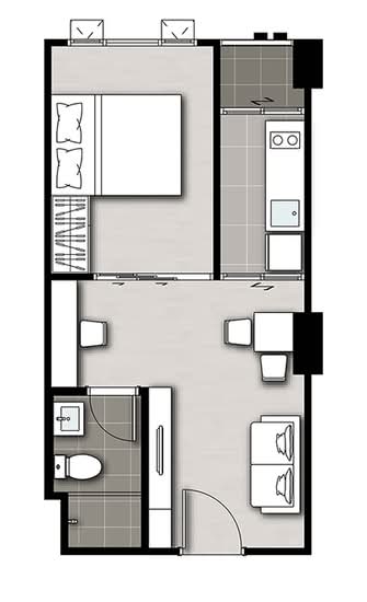 Notting Hill Hyde Park-Sapanmai : น็อตติ้ง ฮิลล์ ไฮด์ พาร์ค-สะพานใหม่ - Floor Plan