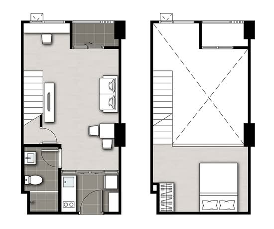 Notting Hill Hyde Park-Sapanmai : น็อตติ้ง ฮิลล์ ไฮด์ พาร์ค-สะพานใหม่ - Floor Plan