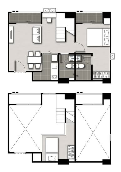 Notting Hill Hyde Park-Sapanmai : น็อตติ้ง ฮิลล์ ไฮด์ พาร์ค-สะพานใหม่ - Floor Plan