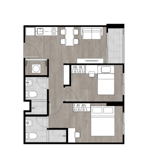 Notting Hill Chatuchak-Interchange : น๊อตติ้ง ฮิลล์ จตุจักร-อินเตอร์เชนจ์ - Floor Plan