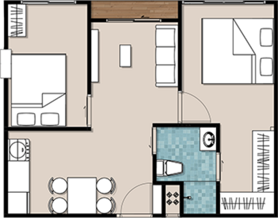 Humble Living @ FueangFu : ฮัมเบิล ลีฟวิ่ง แอท เฟื่องฟู - Floor Plan