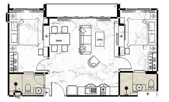 The Empire Tower Pattaya : ดิ เอ็มไพร์ ทาวเวอร์ - Floor Plan