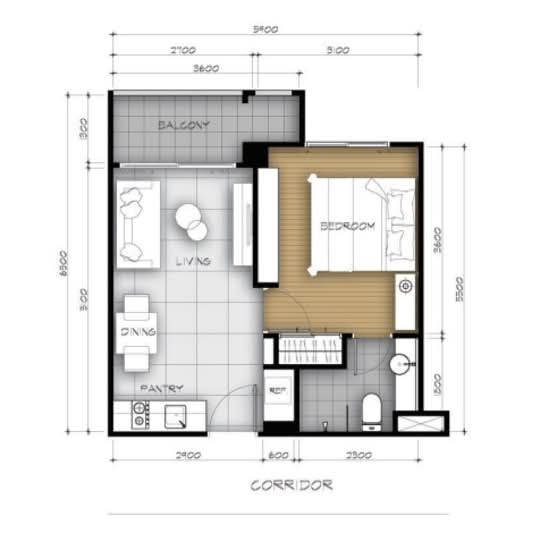 Atlantis Condo Resort : แอตแลนติส คอนโด รีสอร์ท - Floor Plan