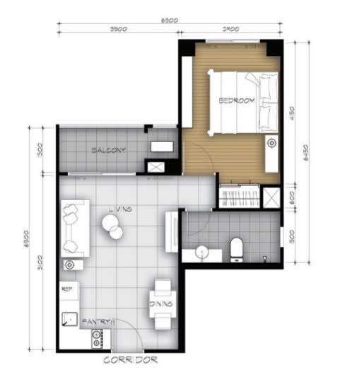 Atlantis Condo Resort : แอตแลนติส คอนโด รีสอร์ท - Floor Plan