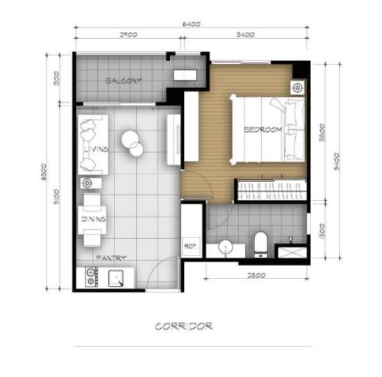 Atlantis Condo Resort : แอตแลนติส คอนโด รีสอร์ท - Floor Plan