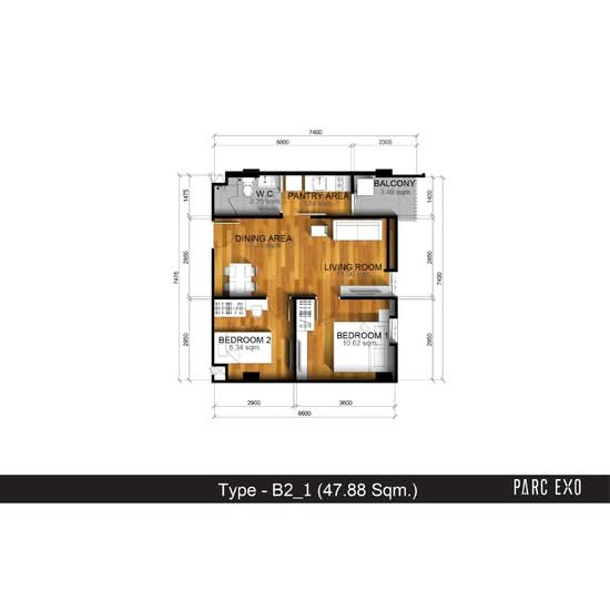 PARC EXO Kaset-Nawamintra : พาร์ค เอ็กซ์โซ เกษตร-นวมินทร์ - Floor Plan