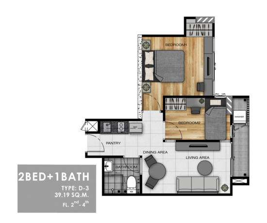 L Loft Ratchada 19 - Floor Plan