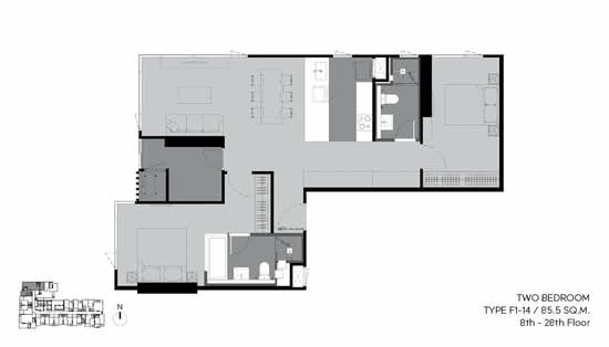 Rhythm Ekkamai Estate - Floor Plan